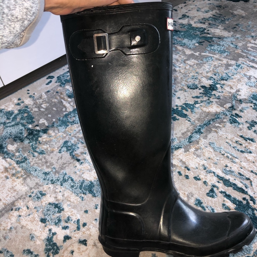 Women's Original Tour Gloss Rain Boots in Black